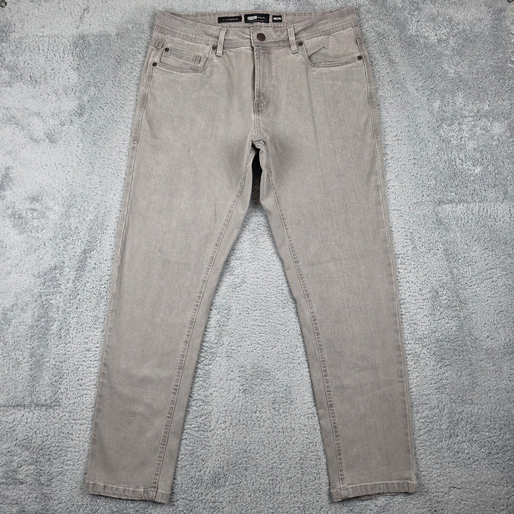 Barbell Apparel Jeans Mens 36x30 Gray Slim Athletic Fit Stretch Denim Cotton EUC